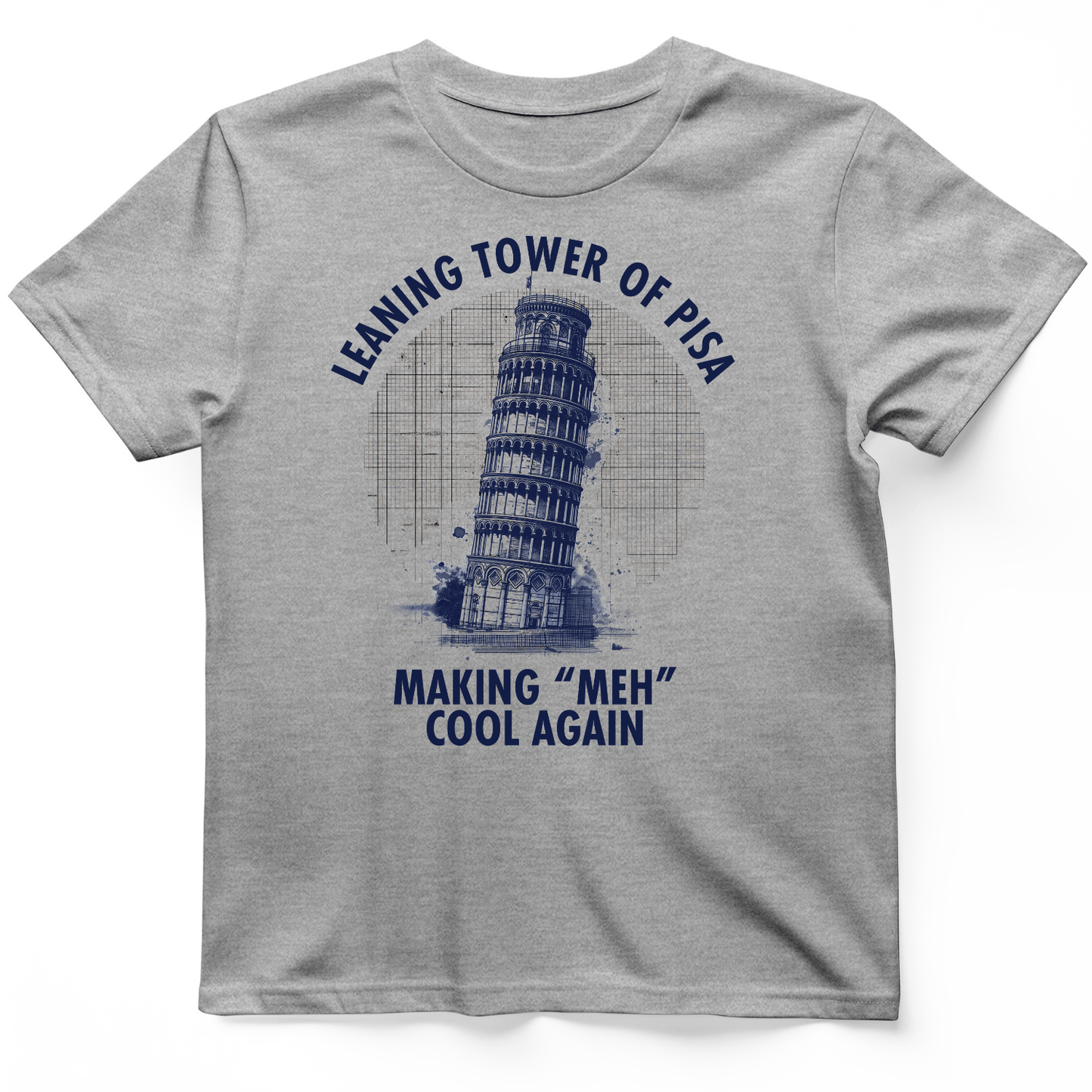 Leaning Tower of Pisa T-Shirt Sport Grey / S