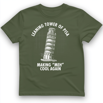 Leaning Tower of Pisa T-Shirt Military Green / S