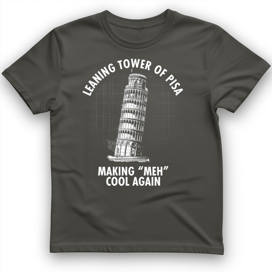 Leaning Tower of Pisa T-Shirt Charcoal / S