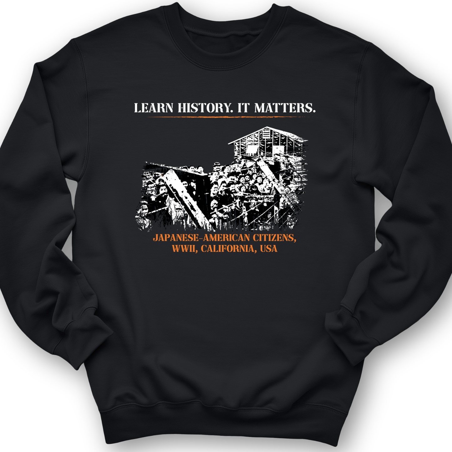 Learn History It Matters Crewneck Black / S