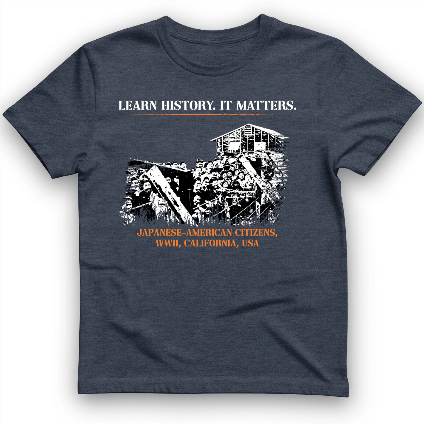 Learn History It Matters T-Shirt Heather Navy / S