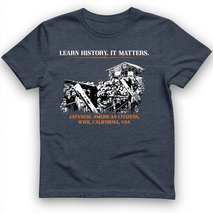 Learn History It Matters T-Shirt Heather Navy / S