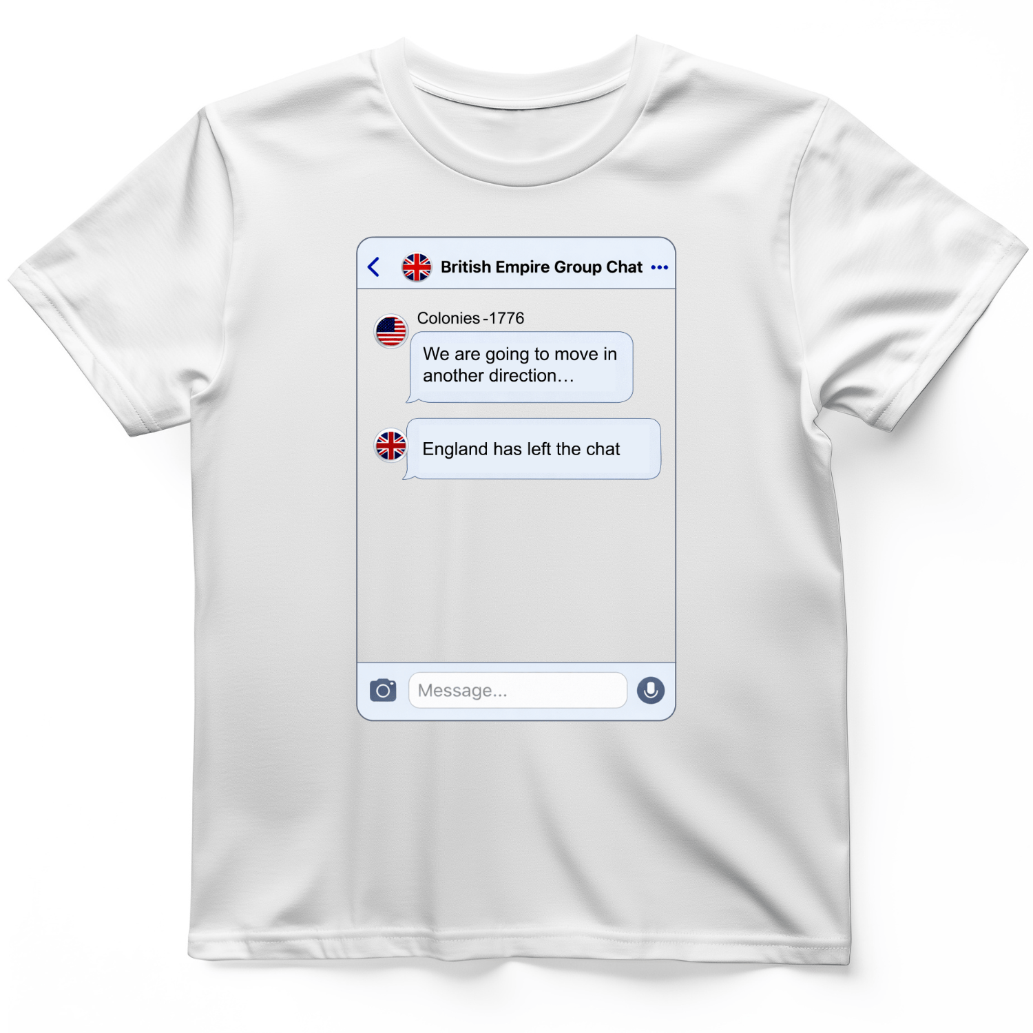 Left the Chat T-Shirt White / S