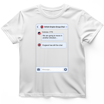 Left the Chat T-Shirt White / S