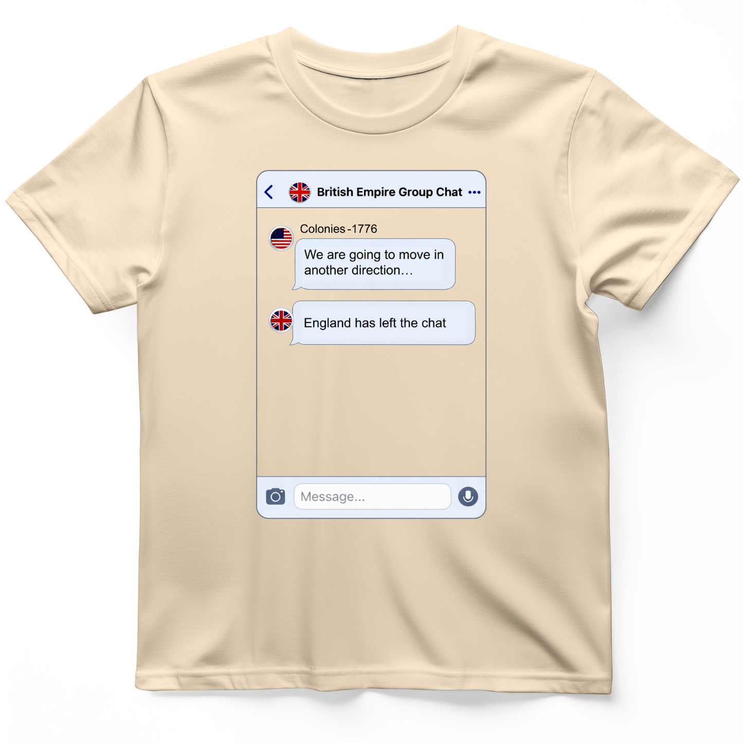 Left the Chat T-Shirt Natural / S