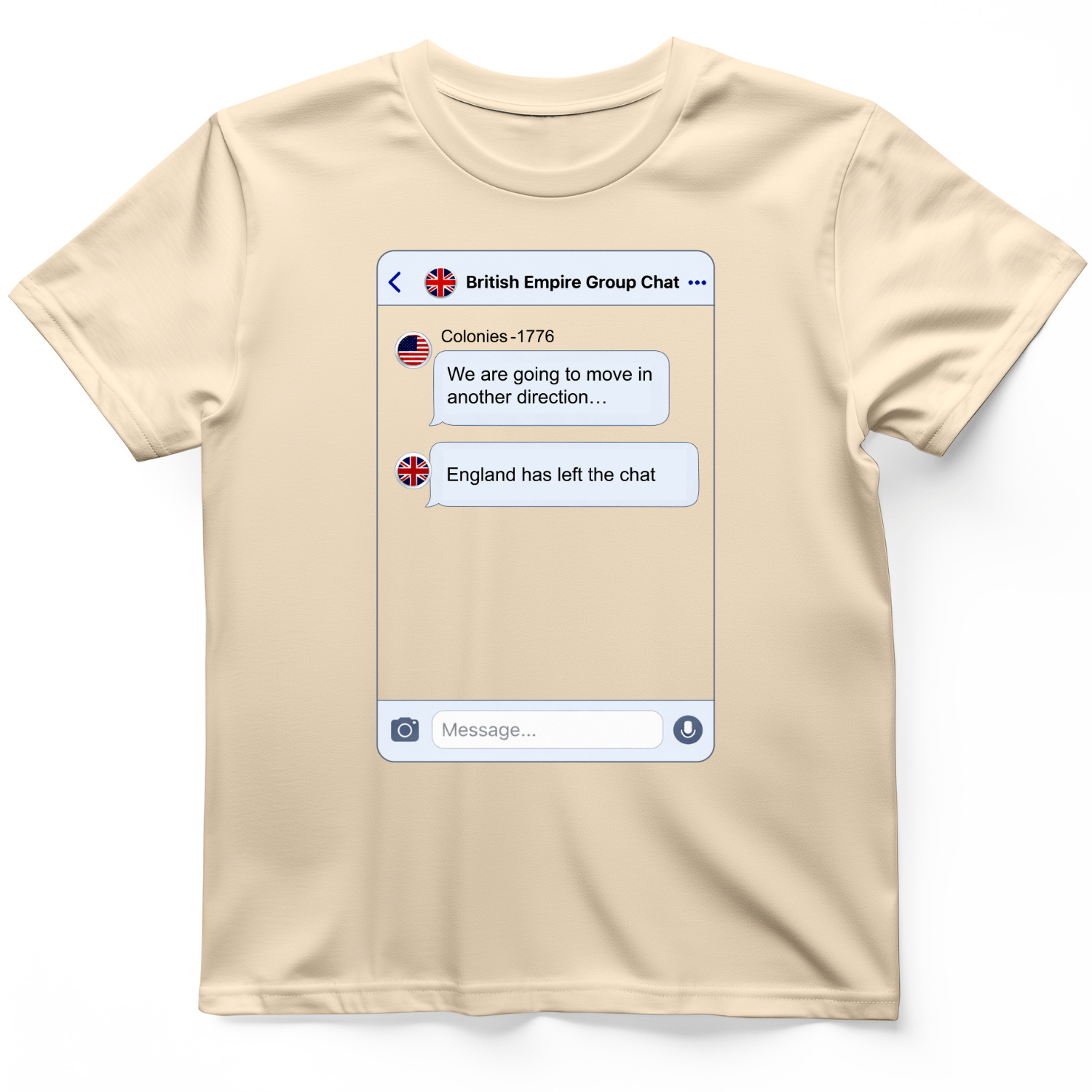Left the Chat T-Shirt Natural / S