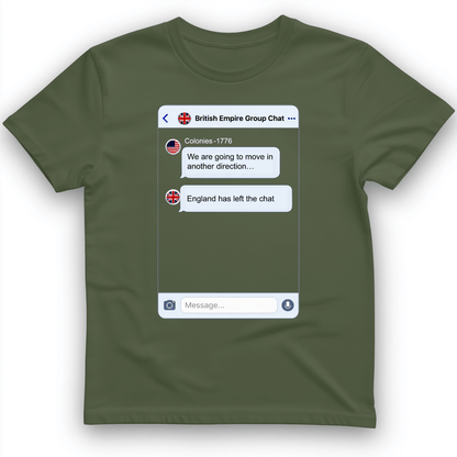 Left the Chat T-Shirt Military Green / S