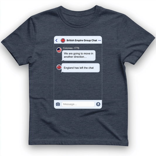 Left the Chat T-Shirt Heather Navy / S