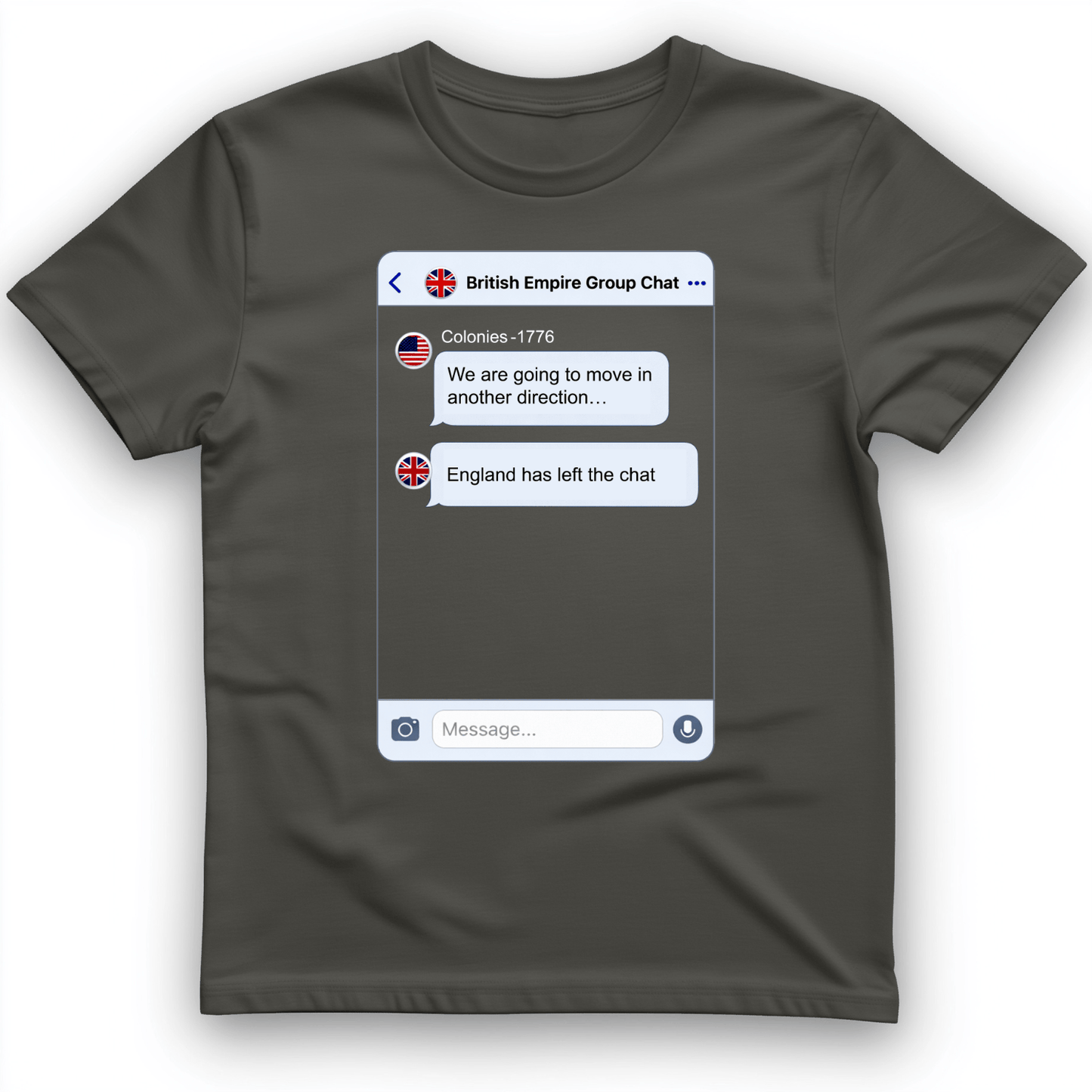 Left the Chat T-Shirt Charcoal / S