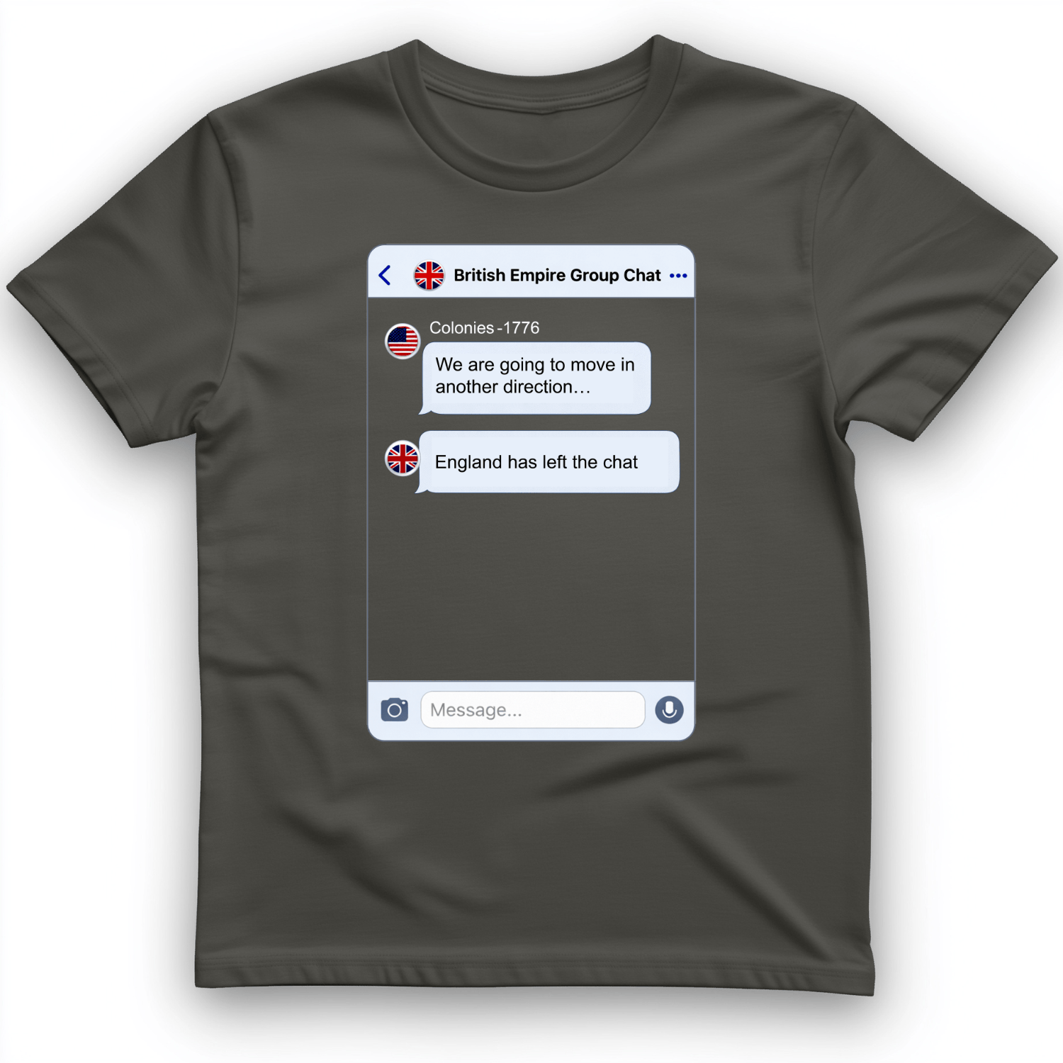 Left the Chat T-Shirt Charcoal / S