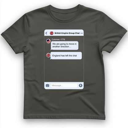 Left the Chat T-Shirt Charcoal / S