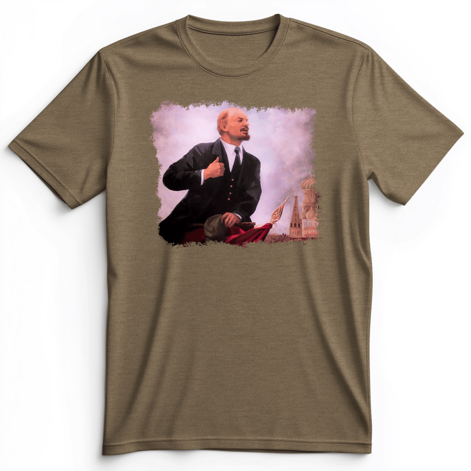 Lenin Premium Tee Heather Olive / S