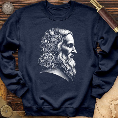 Leonardo's Engine Crewneck Navy / S