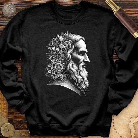 Leonardo's Engine Crewneck Black / S