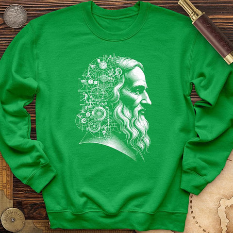 Leonardo's Engine Crewneck Irish Green / S