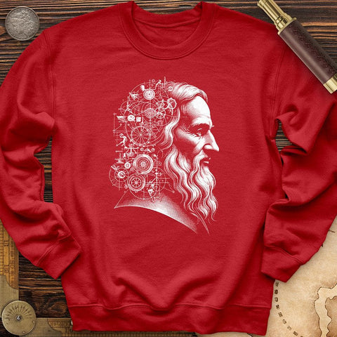 Leonardo's Engine Crewneck Red / S