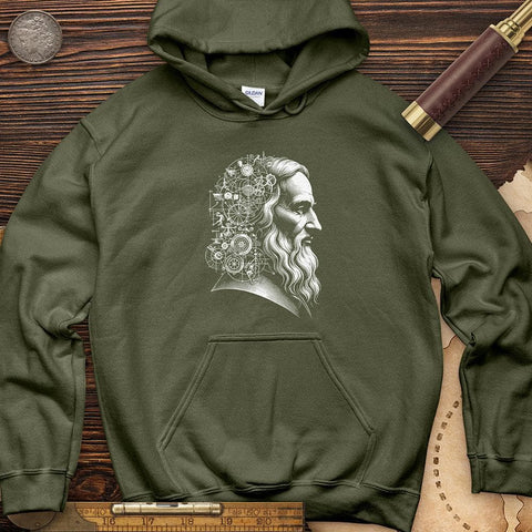 Leonardo's Engine Hoodie Military Green / S