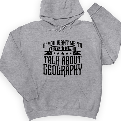 Let's Talk About Geography Hoodie Sport Grey / S