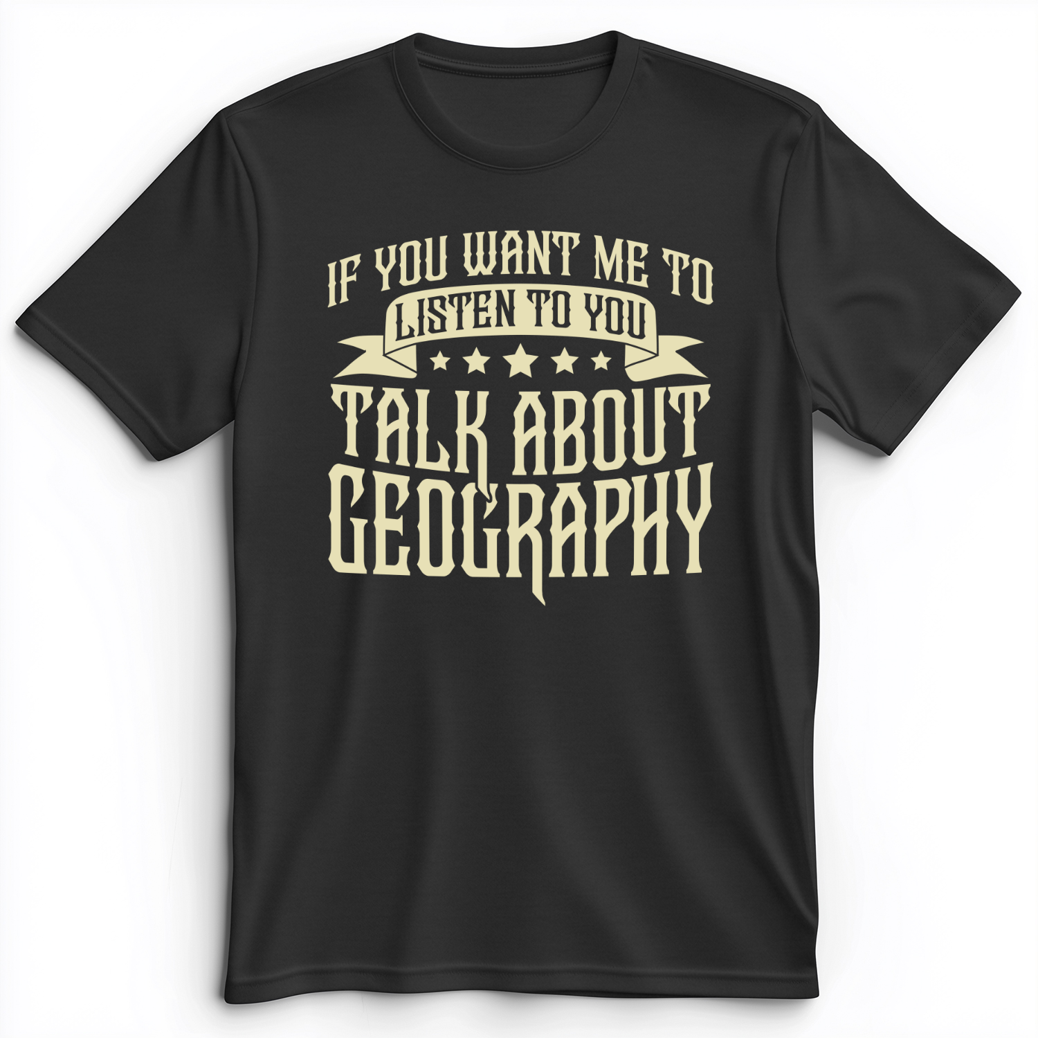 Let's Talk About Geography Premium Tee Dark Grey Heather / S
