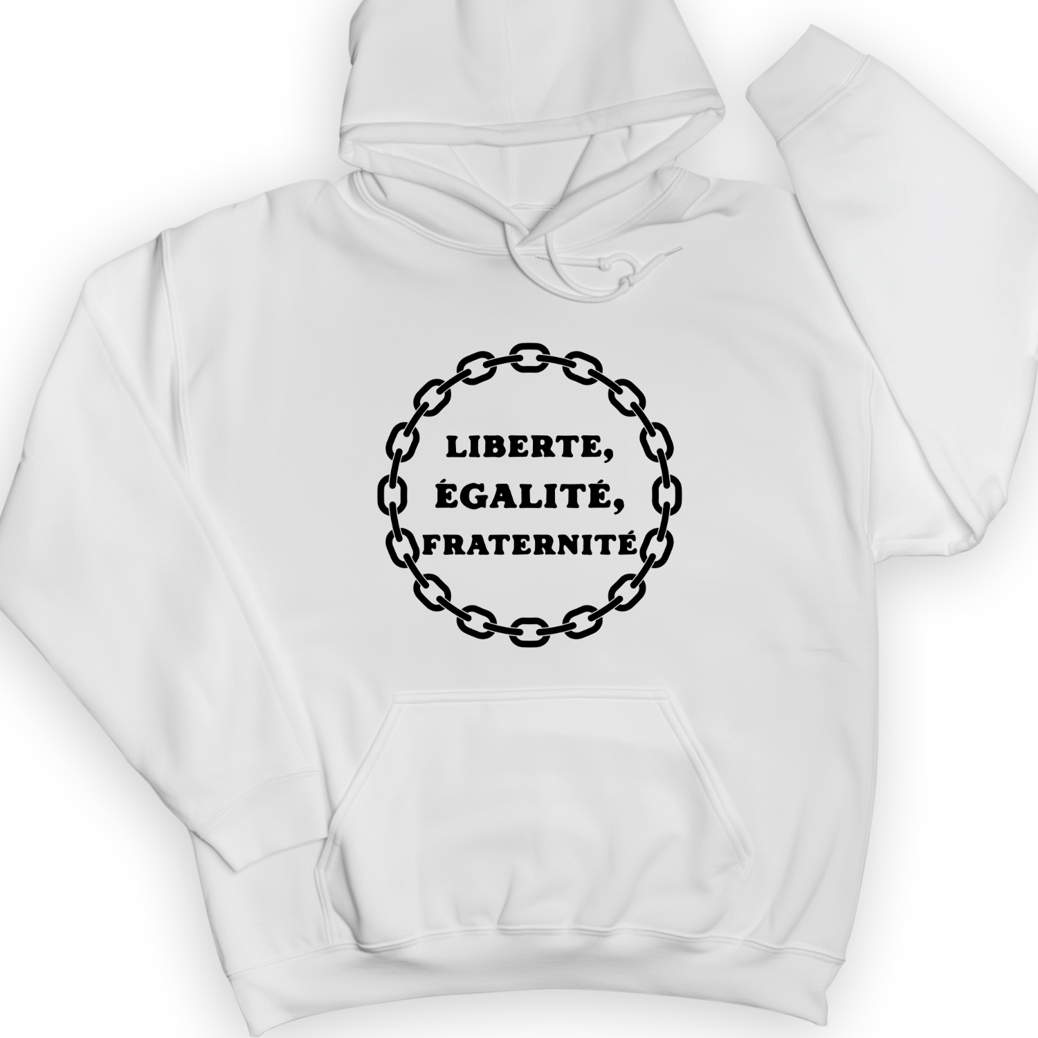 Liberte Egalite Fraternite Hoodie White / S