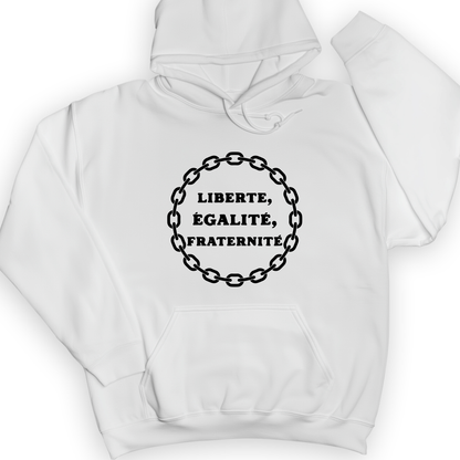 Liberte Egalite Fraternite Hoodie White / S