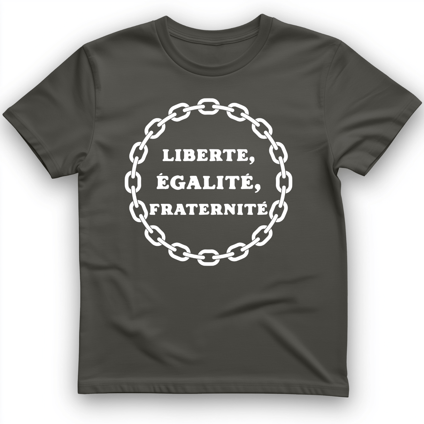 Liberte Egalite Fraternite T-Shirt Charcoal / S