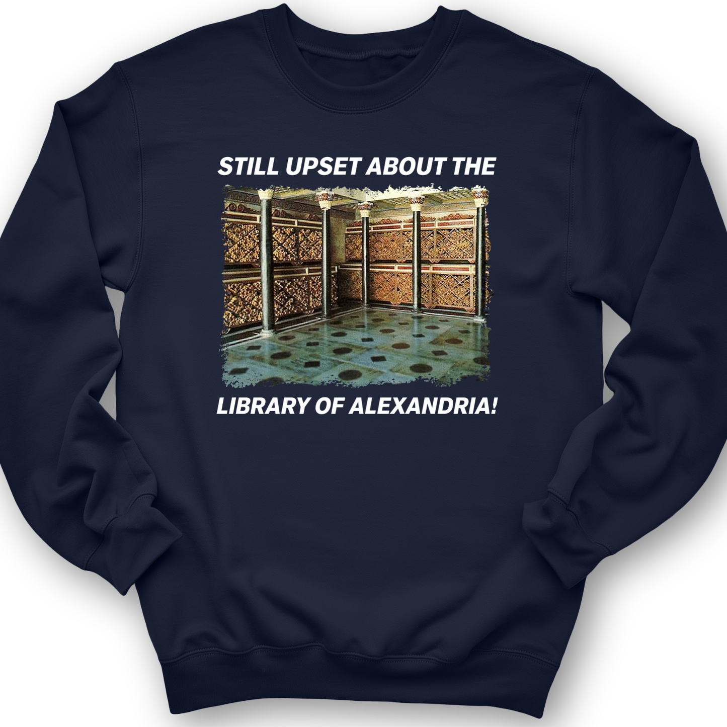 Library Of Alexandria Crewneck Navy / S