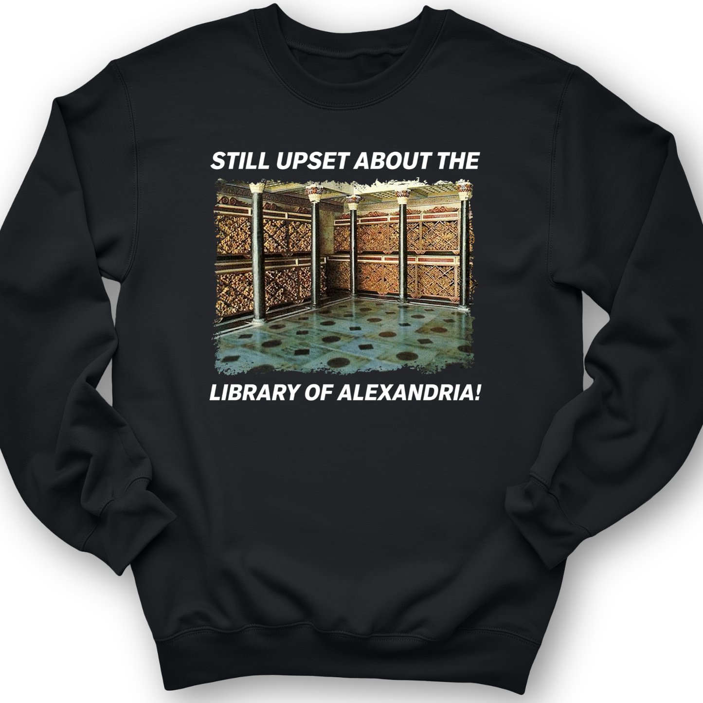 Library Of Alexandria Crewneck Black / S