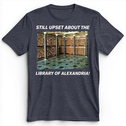 Library Of Alexandria Premium Tee Heather Navy / S