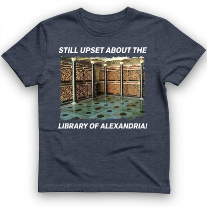 Library Of Alexandria T-Shirt Heather Navy / S