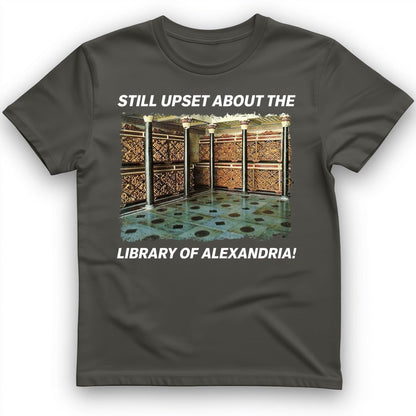 Library Of Alexandria T-Shirt Charcoal / S