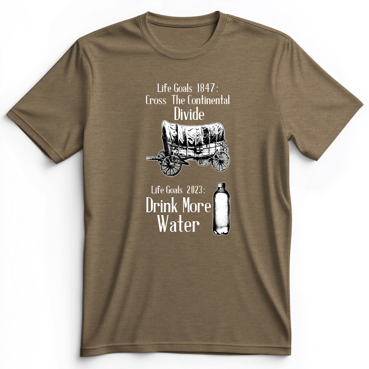 Life Goals Premium Tee Heather Olive / S