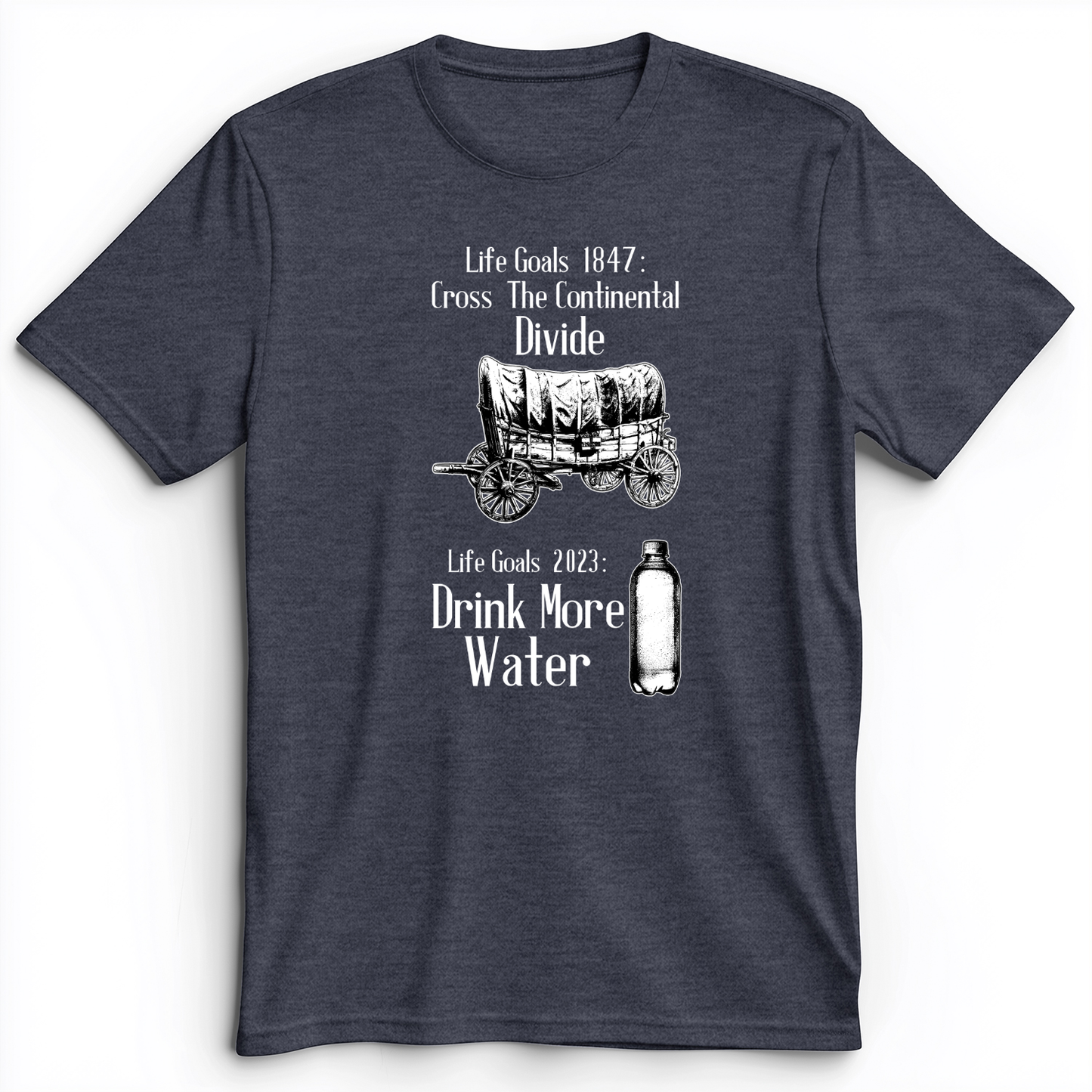 Life Goals Premium Tee Heather Navy / S