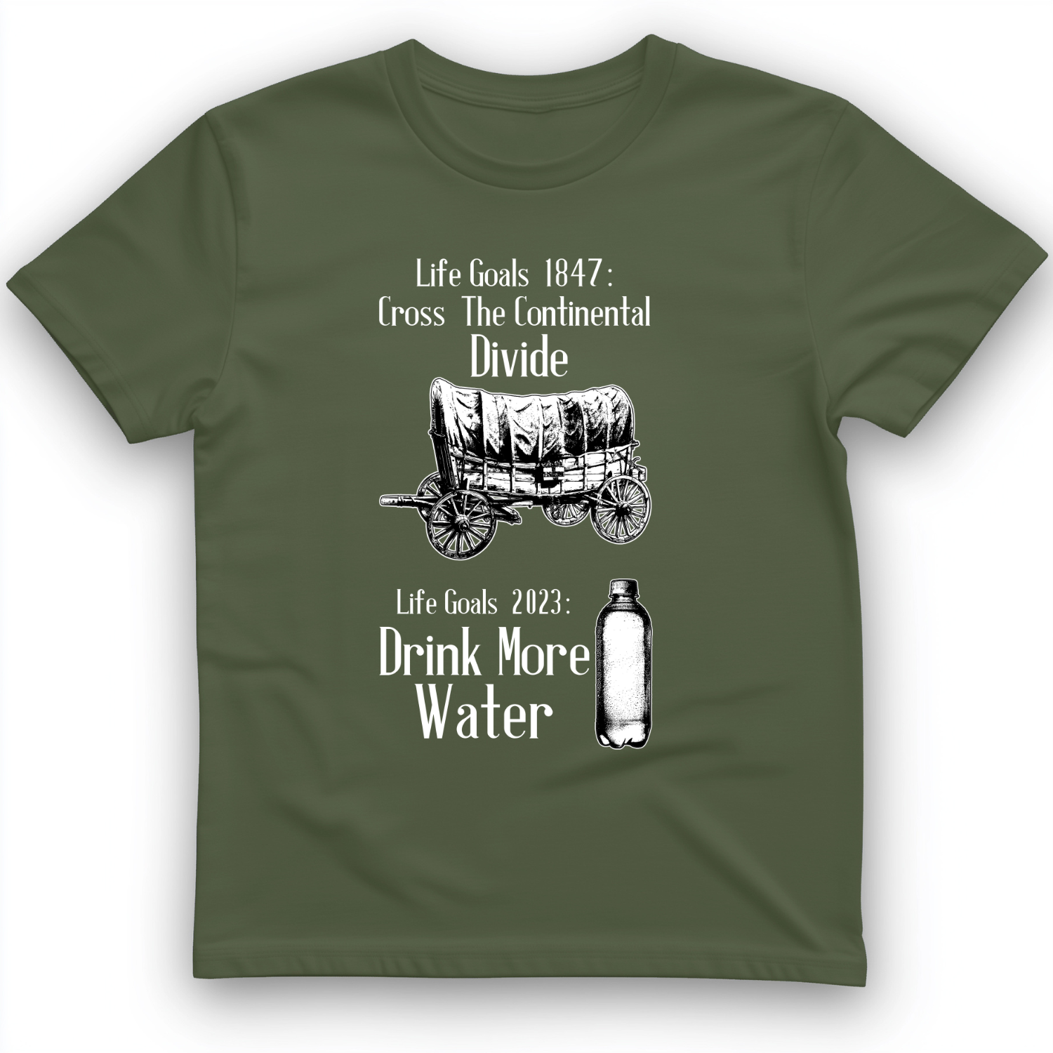 Life Goals T-Shirt Military Green / S