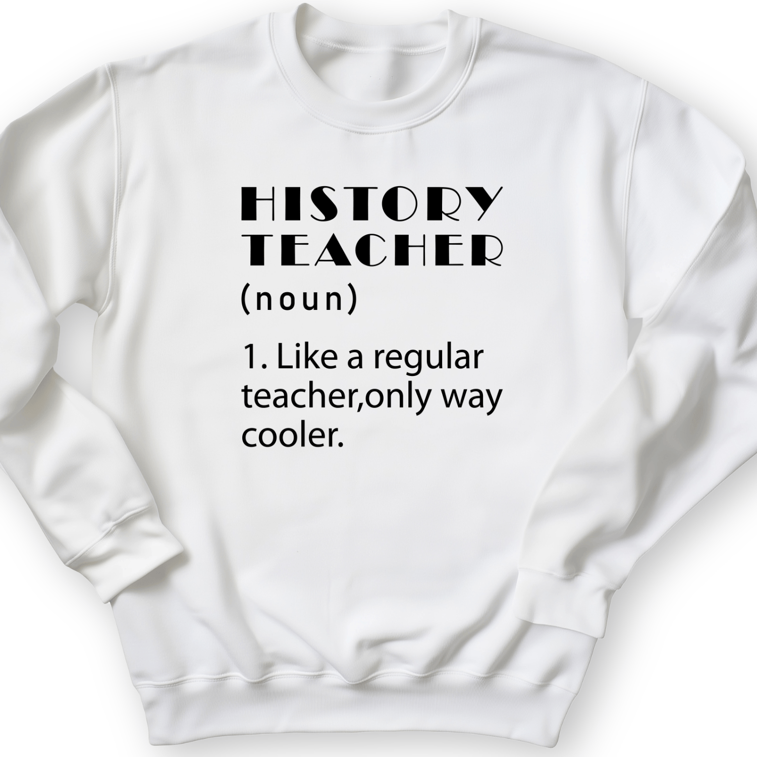 Like A Regular Teacher Crewneck White / S