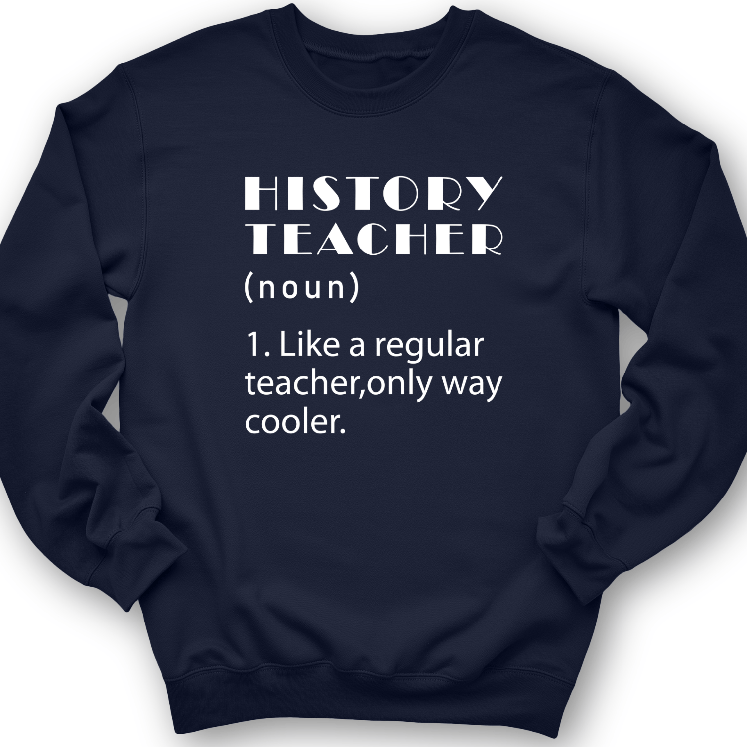 Like A Regular Teacher Crewneck Navy / S