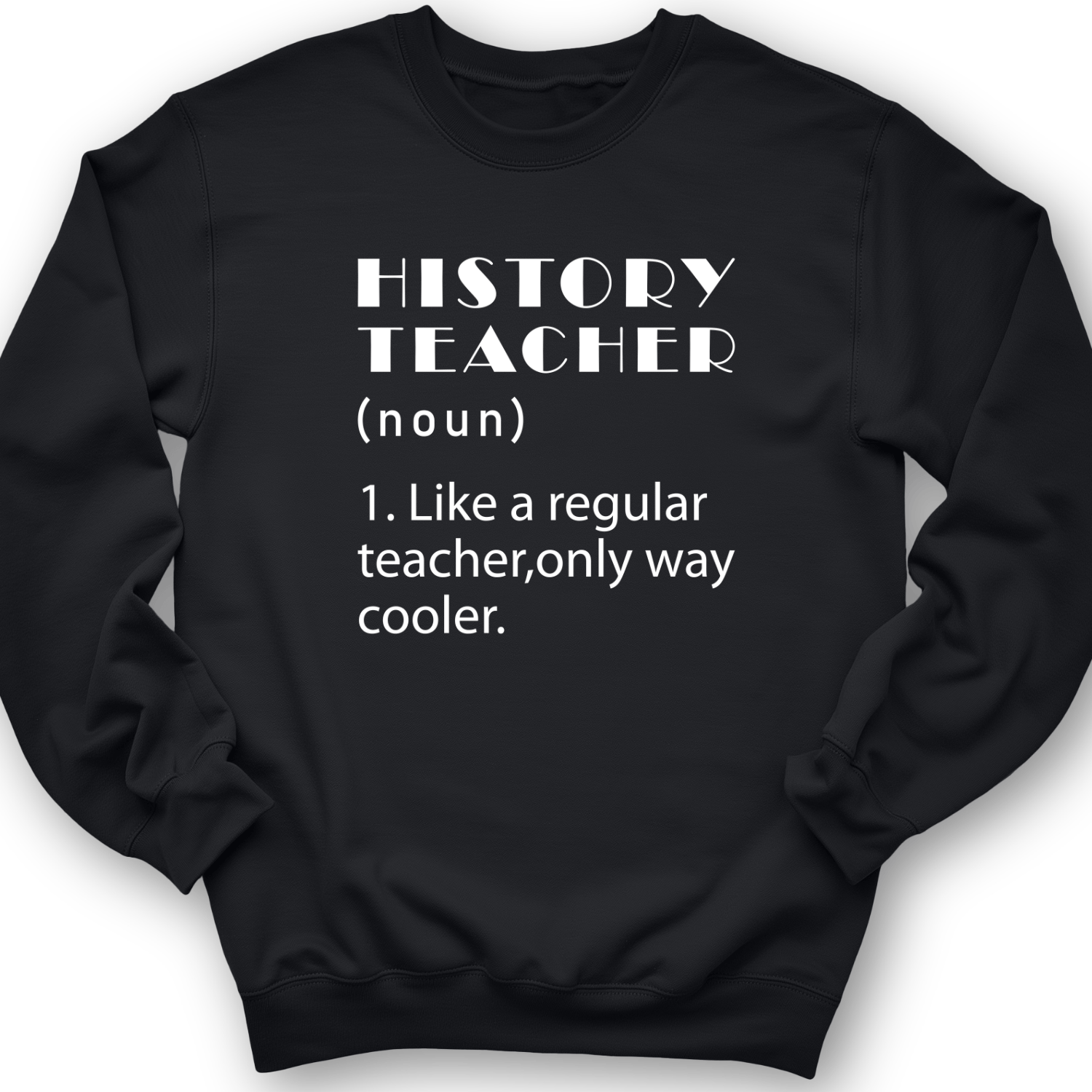 Like A Regular Teacher Crewneck Black / S