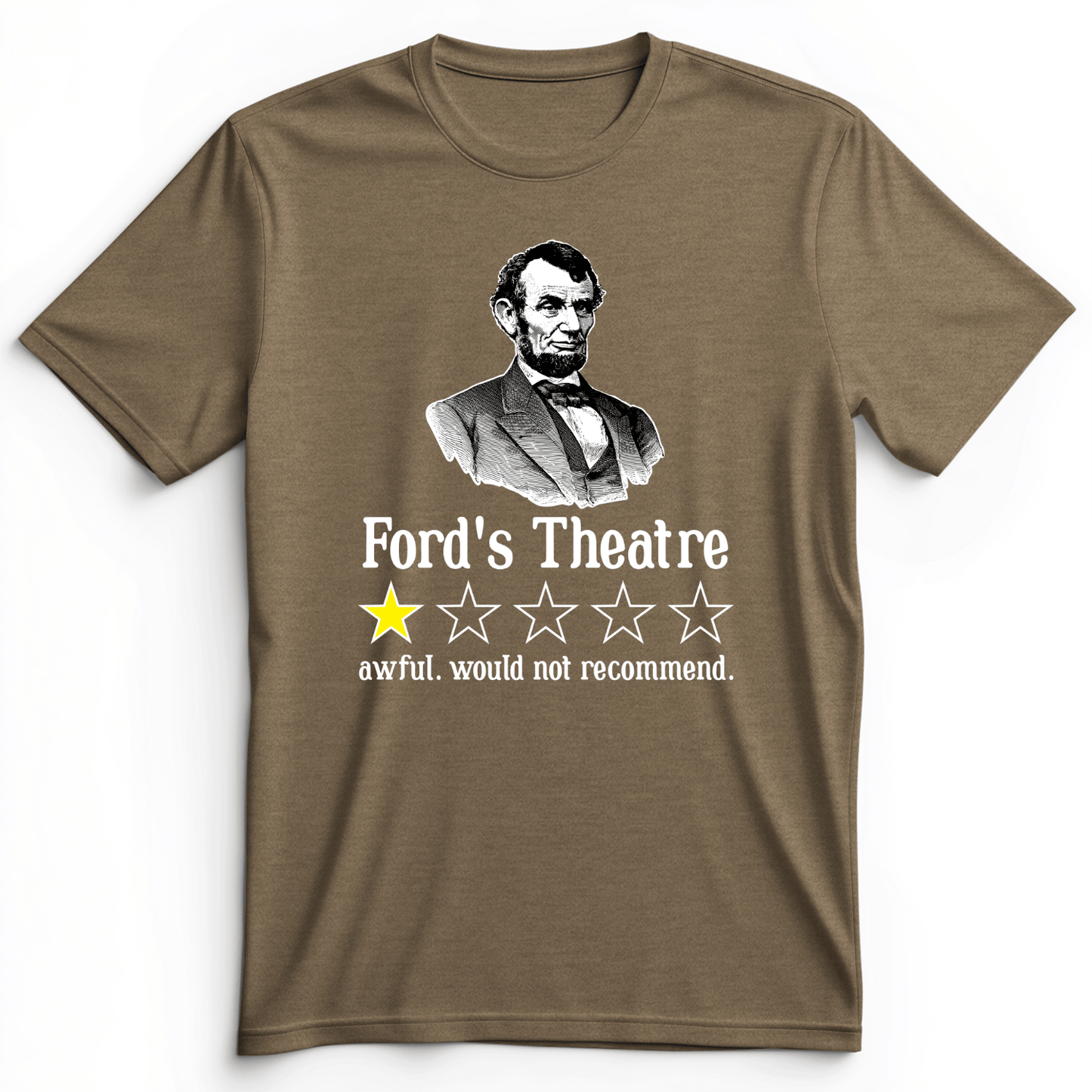 Lincoln One Star Review Premium Tee Heather Olive / S