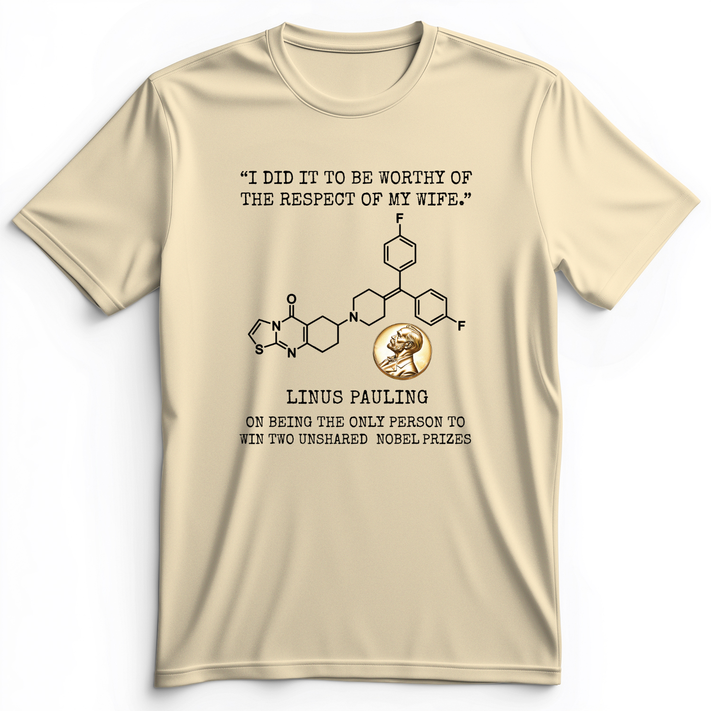Linus Pauling Premium Tee Natural / S