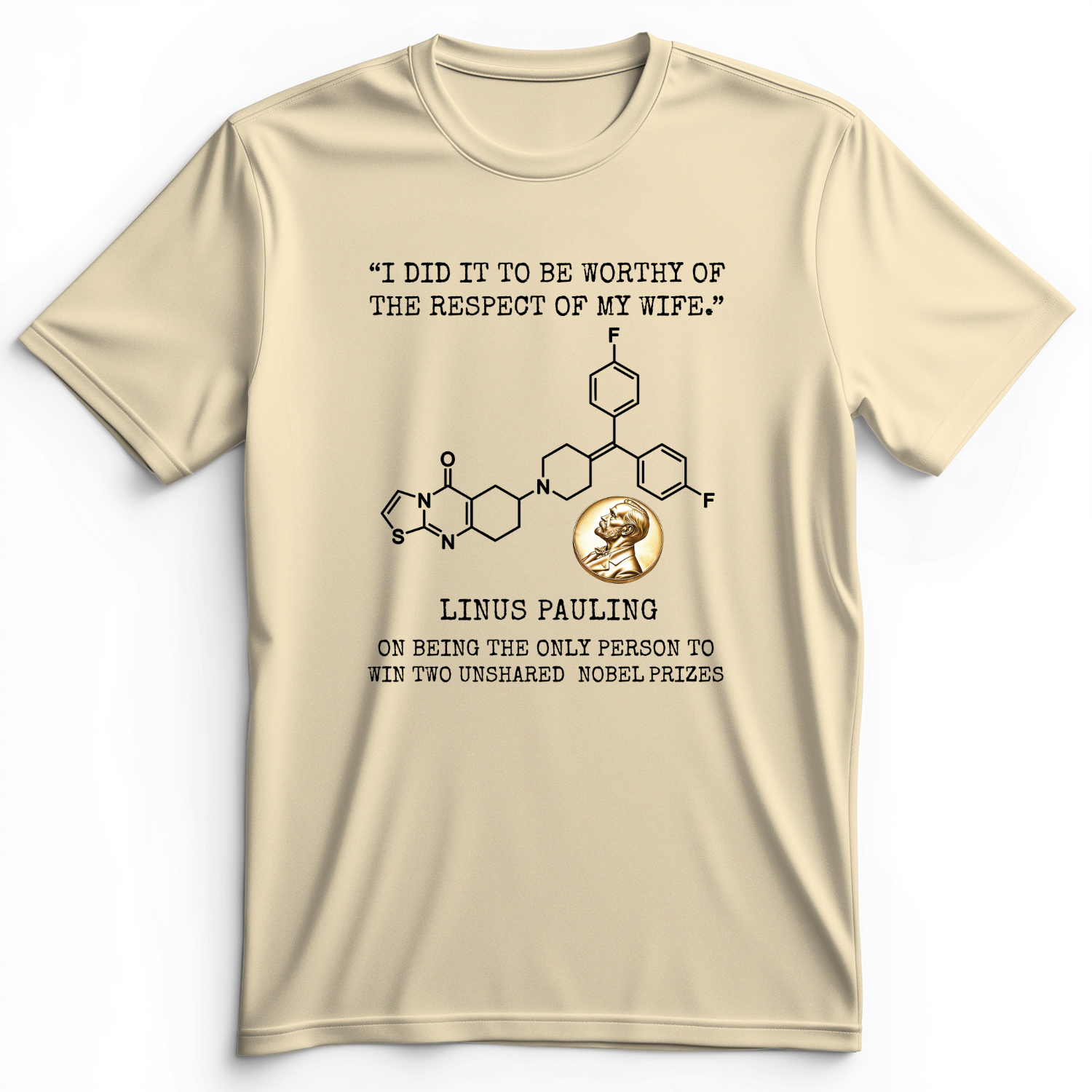 Linus Pauling Premium Tee Natural / S