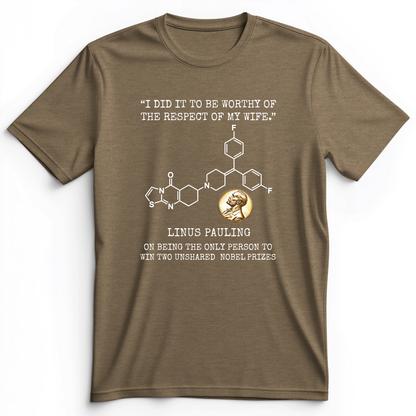 Linus Pauling Premium Tee Heather Olive / S