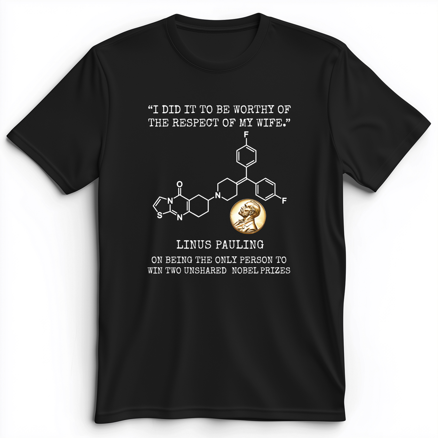Linus Pauling Premium Tee Black / S