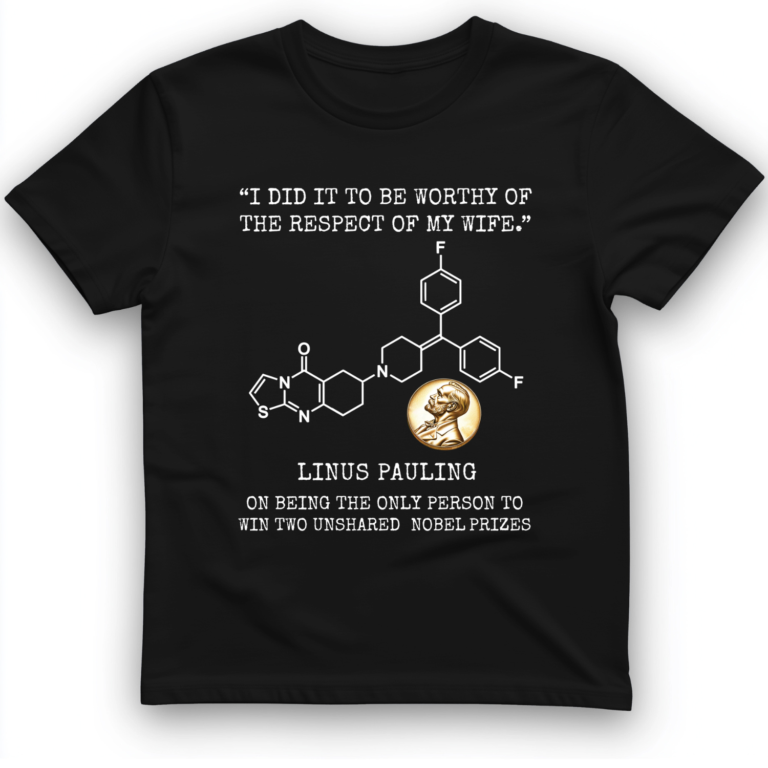 Linus Pauling T-Shirt Black / S