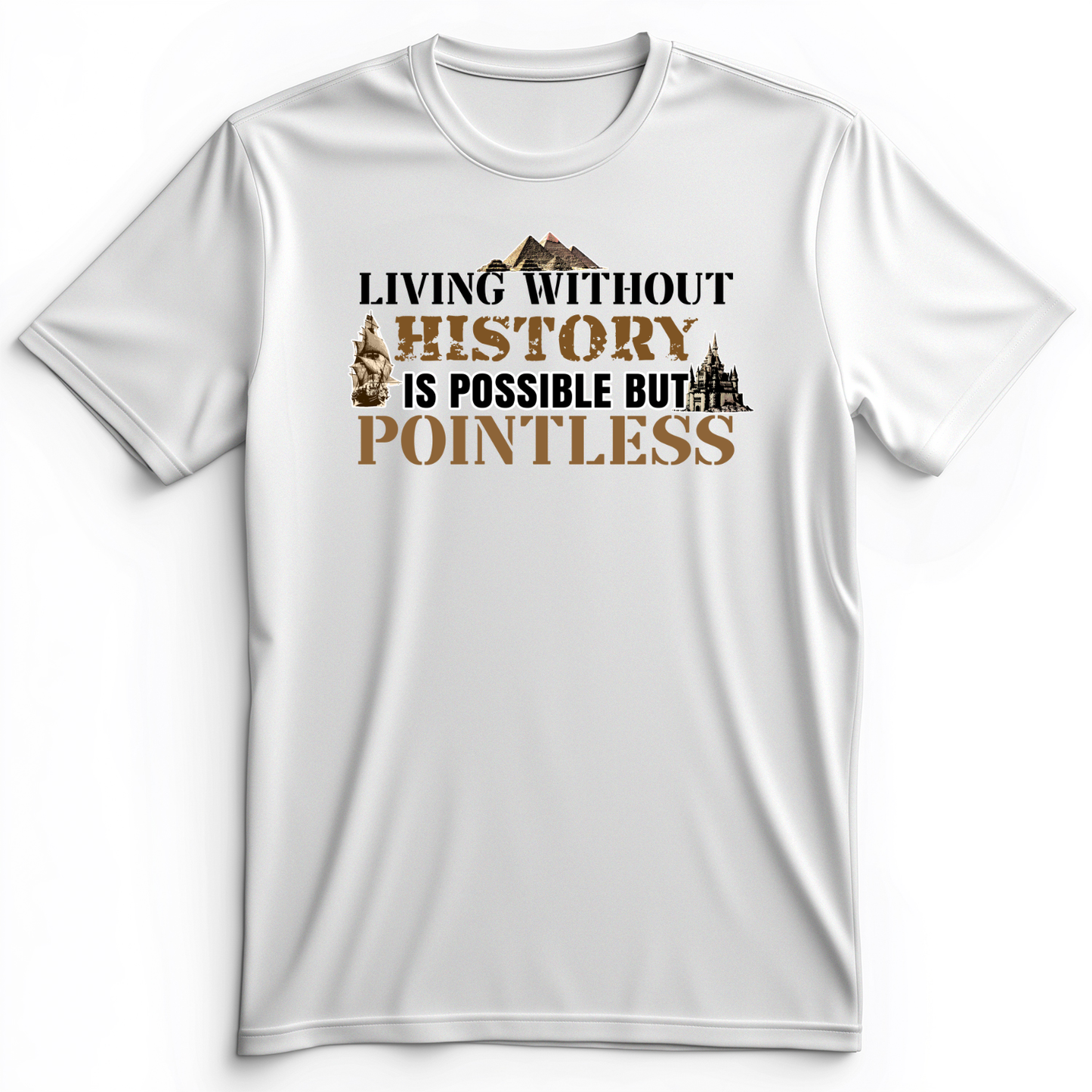Living Without History Premium Tee White / S