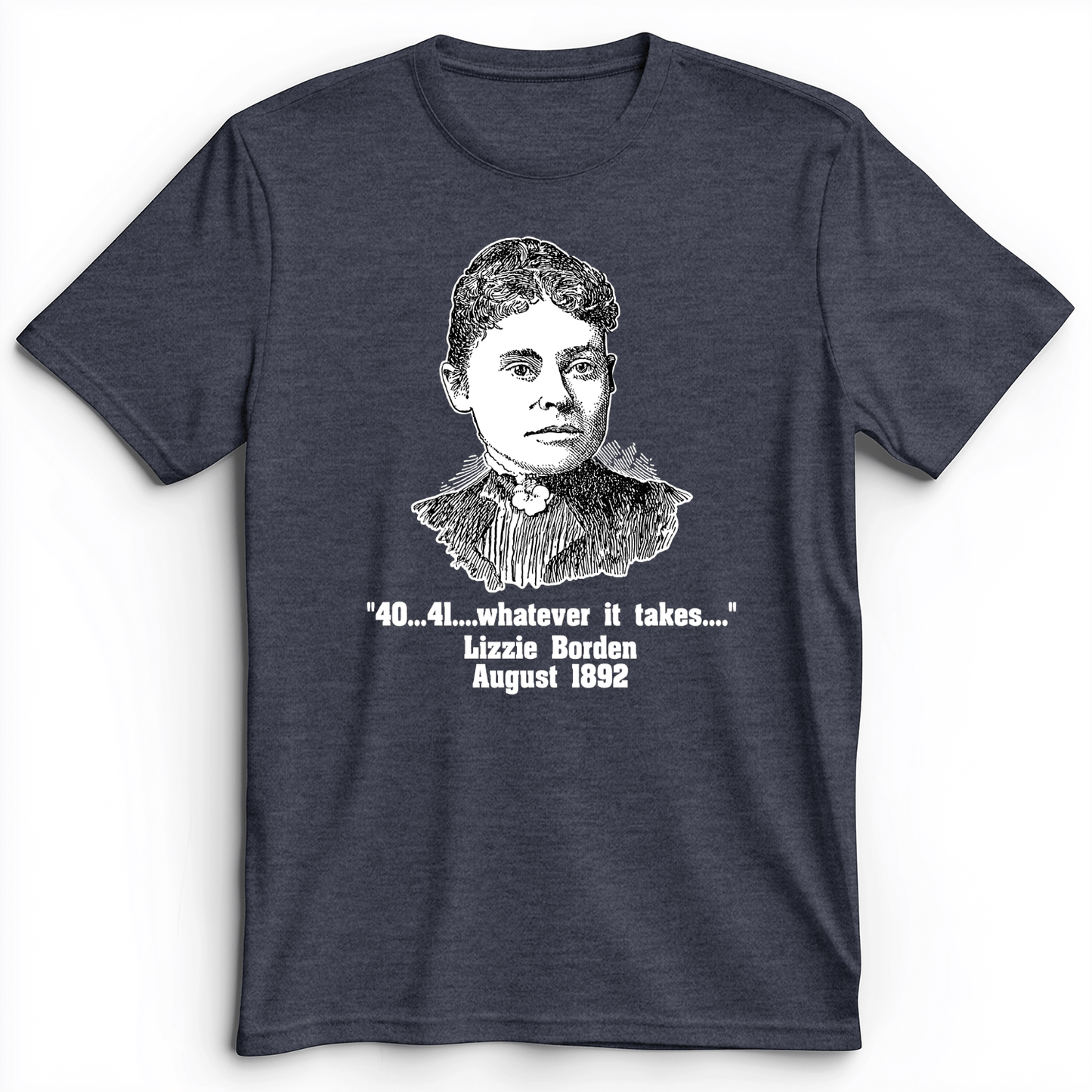 Lizzie Borden Premium Tee Heather Navy / S