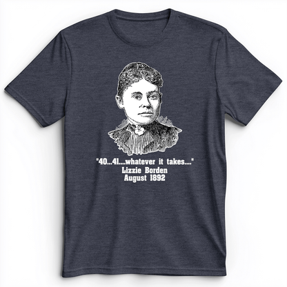 Lizzie Borden Premium Tee Heather Navy / S