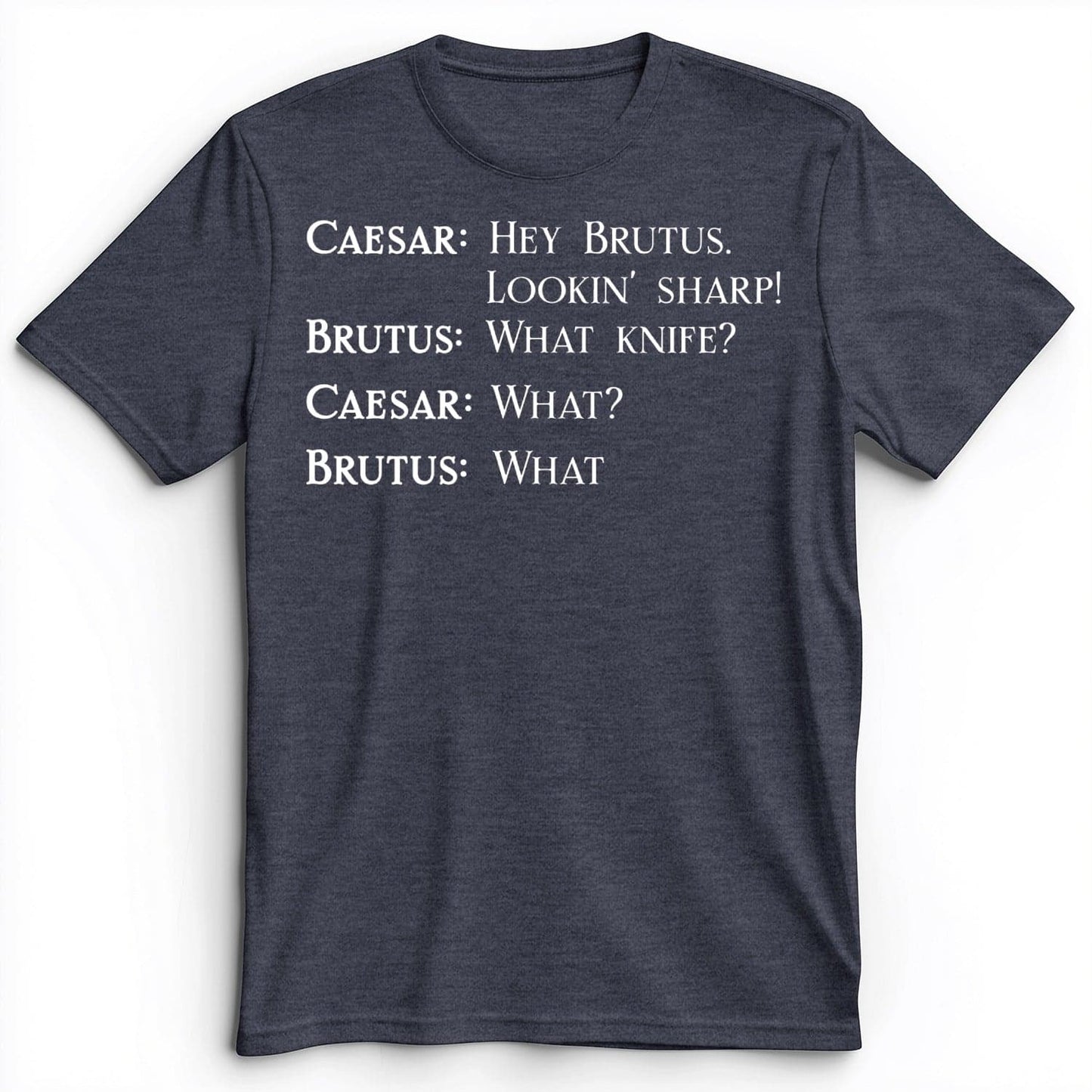 Lookin Sharp Premium Tee Heather Navy / S