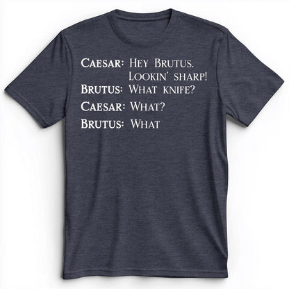 Lookin Sharp Premium Tee Heather Navy / S