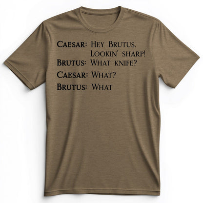 Lookin Sharp Premium Tee Heather Olive / S