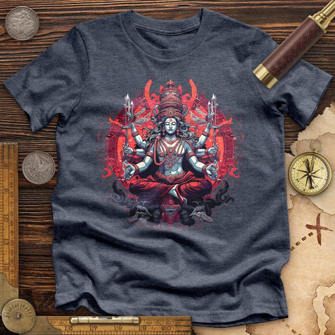 Lord Shiva Cotton High Quality Tee Heather Navy / S